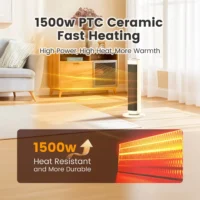 Electric Heater for Indoor with Thermostat 1500W - Image 3