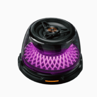 Mini magnetic speaker with LED lighting