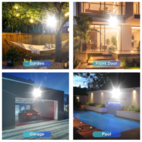 كشاف شمسي مع جهاز تحكم عن بعد وكاشف حركة للاستخدام الخارجي