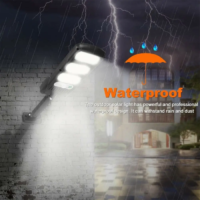 كشاف شمسي مع جهاز تحكم عن بعد وكاشف حركة للاستخدام الخارجي