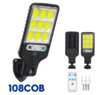 كشاف شمسي مع جهاز تحكم عن بعد وكاشف حركة للاستخدام الخارجي