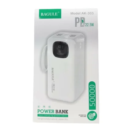 Power Bank BAGULE AK-303 50000mAh — Charge Rapide PD 22,5 W