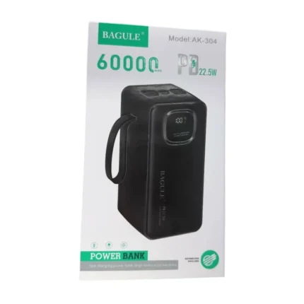 Power Bank BAGULE AK-304 60000mAh — Charge Rapide PD 22,5 W