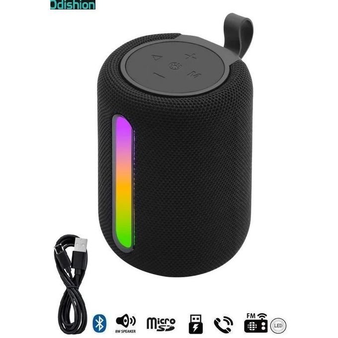 Enceinte Bluetooth portable sans fil Odishion LN-628 FM-SD-Usb super Bass avec lumières LED-couleur aléatoire