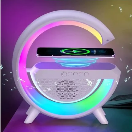 Lampe LED connectée avec haut-parleur Bluetooth et chargeur sans fil