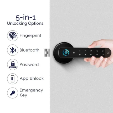 Serrure de porte intelligente à empreintes digitales avec Bluetooth pour serrure électronique