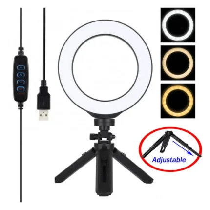 Trépied avec Anneau Lumineux LED Support Téléphone éclairage
